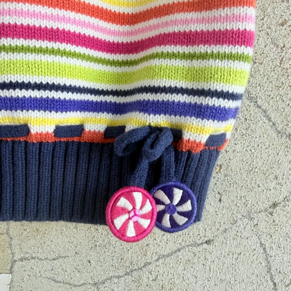 Gymboree Sweater Vest Rainbow Stripe Cotton Knit Girls Size‎ 5
